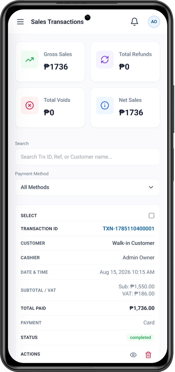 FiliPOS Mobile App